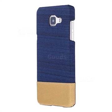 Canvas Cloth Coated Plastic Back Cover for Samsung Galaxy A5 2016 A510 - Dark Blue