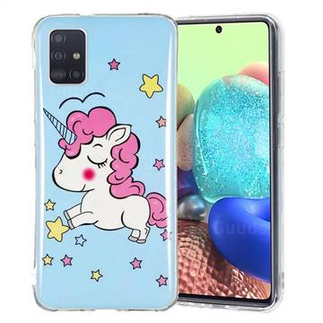 Stars Unicorn Noctilucent Soft TPU Back Cover for Samsung Galaxy A51 5G