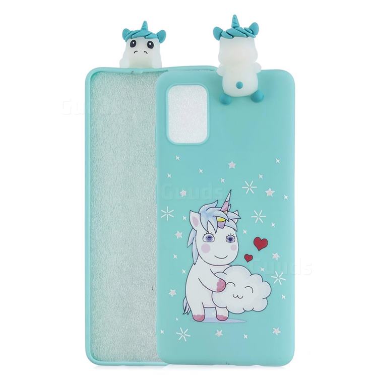 Heart Unicorn Soft 3D Climbing Doll Soft Case for Samsung Galaxy A51 5G