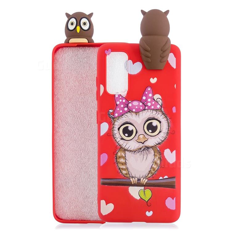 Bow Owl Soft 3D Climbing Doll Soft Case for Samsung Galaxy A51 5G