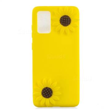 Yellow Sunflower Soft 3D Silicone Case for Samsung Galaxy A51 5G
