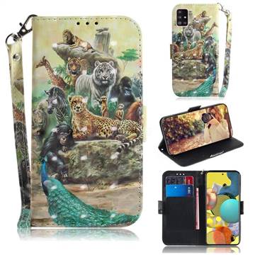 Beast Zoo 3D Painted Leather Wallet Phone Case for Samsung Galaxy A51 5G