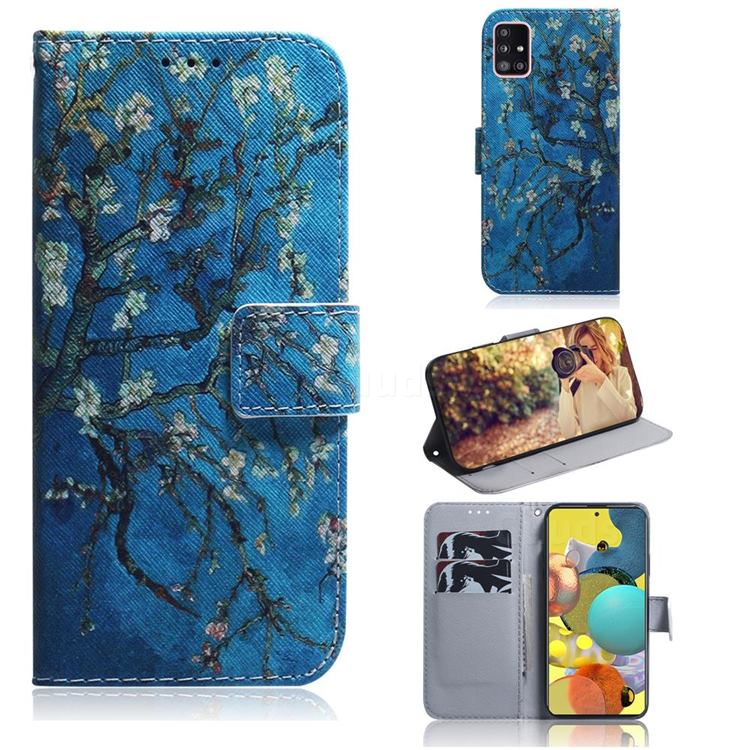 Apricot Tree PU Leather Wallet Case for Samsung Galaxy A51 5G