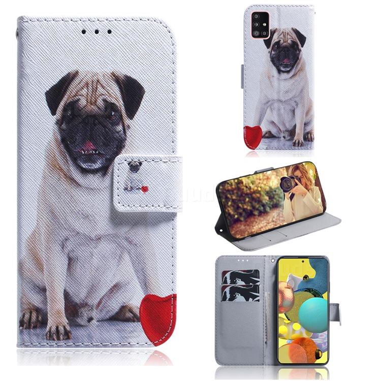 Pug Dog PU Leather Wallet Case for Samsung Galaxy A51 5G