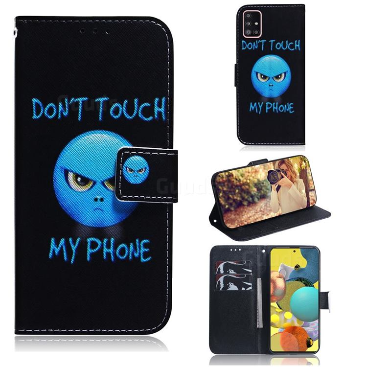Not Touch My Phone PU Leather Wallet Case for Samsung Galaxy A51 5G