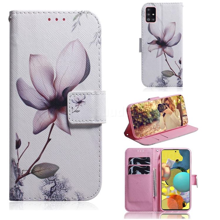 Magnolia Flower PU Leather Wallet Case for Samsung Galaxy A51 5G