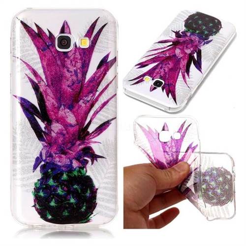 Purple Pineapple Super Clear Soft TPU Back Cover for Samsung Galaxy A5 2017 A520