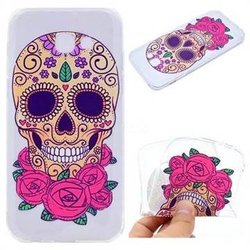 Skeleton Flower Super Clear Soft TPU Back Cover for Samsung Galaxy A5 2017 A520