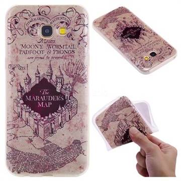 Castle The Marauders Map 3D Relief Matte Soft TPU Back Cover for Samsung Galaxy A5 2017 A520