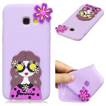 Violet Girl Soft 3D Silicone Case for Samsung Galaxy A5 2017 A520