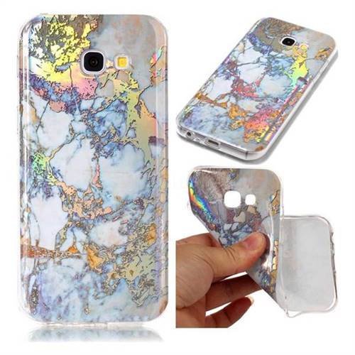 Color Plating Marble Pattern Soft TPU Case for Samsung Galaxy A5 2017 A520 - Gold