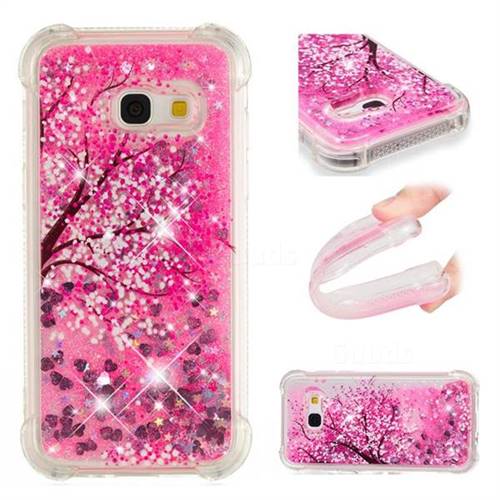 Pink Cherry Blossom Dynamic Liquid Glitter Sand Quicksand Star TPU Case for Samsung Galaxy A5 2017 A520