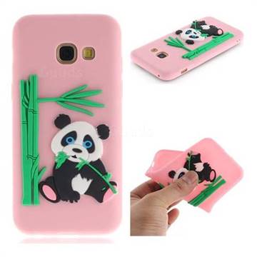 Panda Eating Bamboo Soft 3D Silicone Case for Samsung Galaxy A5 2017 A520 - Pink