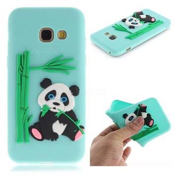 Panda Eating Bamboo Soft 3D Silicone Case for Samsung Galaxy A5 2017 A520 - Green