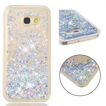 Dynamic Liquid Glitter Quicksand Sequins TPU Phone Case for Samsung Galaxy A5 2017 A520 - Silver