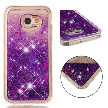 Dynamic Liquid Glitter Quicksand Sequins TPU Phone Case for Samsung Galaxy A5 2017 A520 - Purple
