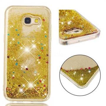 Dynamic Liquid Glitter Quicksand Sequins TPU Phone Case for Samsung Galaxy A5 2017 A520 - Golden