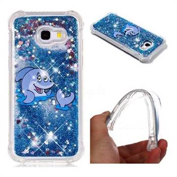 Happy Dolphin Dynamic Liquid Glitter Sand Quicksand Star TPU Case for Samsung Galaxy A5 2017 A520