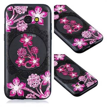 Daffodil Lace Diamond Flower Soft TPU Back Cover for Samsung Galaxy A5 2017 A520