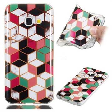 Three-dimensional Square Soft TPU Marble Pattern Phone Case for Samsung Galaxy A5 2017 A520