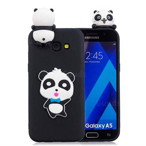 Blue Bow Panda Soft 3D Climbing Doll Soft Case for Samsung Galaxy A5 2017 A520