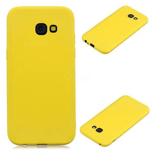 Candy Soft Silicone Protective Phone Case for Samsung Galaxy A5 2017 A520 - Yellow