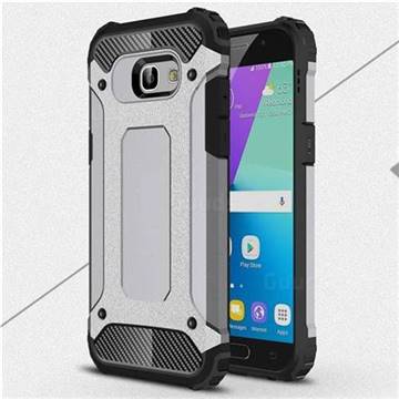 King Kong Armor Premium Shockproof Dual Layer Rugged Hard Cover for Samsung Galaxy A5 2017 A520 - Silver Grey