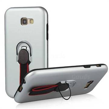 Raytheon Multi-function Ribbon Stand Back Cover for Samsung Galaxy A5 2017 A520 - Silver