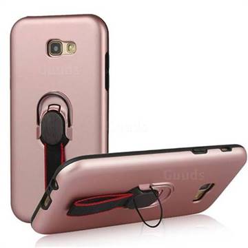 Raytheon Multi-function Ribbon Stand Back Cover for Samsung Galaxy A5 2017 A520 - Rose Gold
