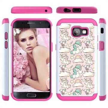 Pink Pony Shock Absorbing Hybrid Defender Rugged Phone Case Cover for Samsung Galaxy A5 2017 A520