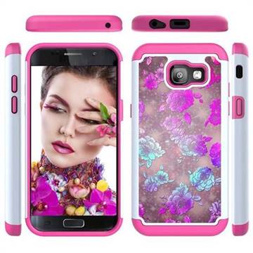peony Flower Shock Absorbing Hybrid Defender Rugged Phone Case Cover for Samsung Galaxy A5 2017 A520