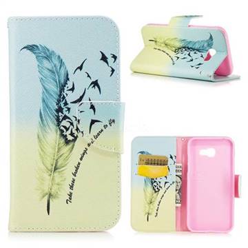 Feather Bird Leather Wallet Case for Samsung Galaxy A5 2017 A520