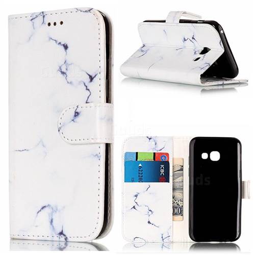 Soft White Marble PU Leather Wallet Case for Samsung Galaxy A5 2017 A520