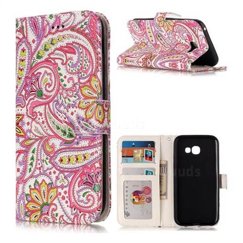 Pepper Flowers 3D Relief Oil PU Leather Wallet Case for Samsung Galaxy A5 2017 A520