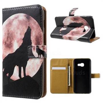 Moon Wolf Leather Wallet Case for Samsung Galaxy A5 2017 A520