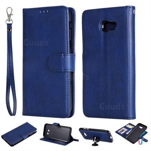 Retro Greek Detachable Magnetic PU Leather Wallet Phone Case for Samsung Galaxy A5 2017 A520 - Blue