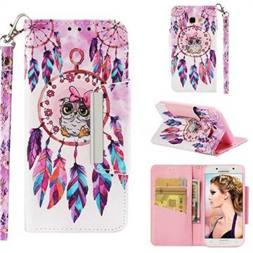 Owl Wind Chimes Big Metal Buckle PU Leather Wallet Phone Case for Samsung Galaxy A5 2017 A520