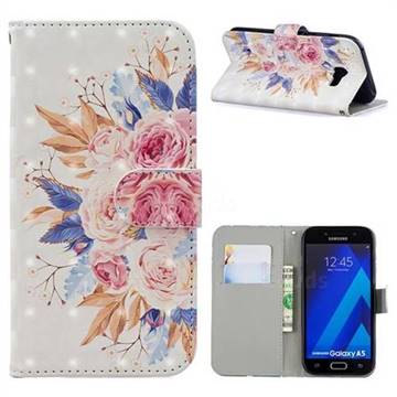 Rose Flowers 3D Painted Leather Phone Wallet Case for Samsung Galaxy A5 2017 A520