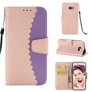 Lace Stitching Mobile Phone Case for Samsung Galaxy A5 2017 A520 - Purple