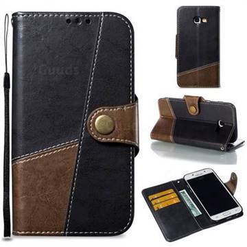 Retro Magnetic Stitching Wallet Flip Cover for Samsung Galaxy A5 2017 A520 - Dark Gray