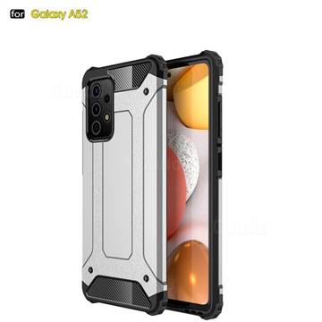King Kong Armor Premium Shockproof Dual Layer Rugged Hard Cover for Samsung Galaxy A52 5G - White