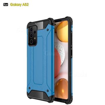King Kong Armor Premium Shockproof Dual Layer Rugged Hard Cover for Samsung Galaxy A52 5G - Sky Blue