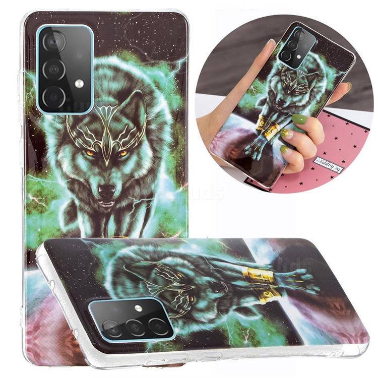 Wolf King Noctilucent Soft TPU Back Cover for Samsung Galaxy A52 5G
