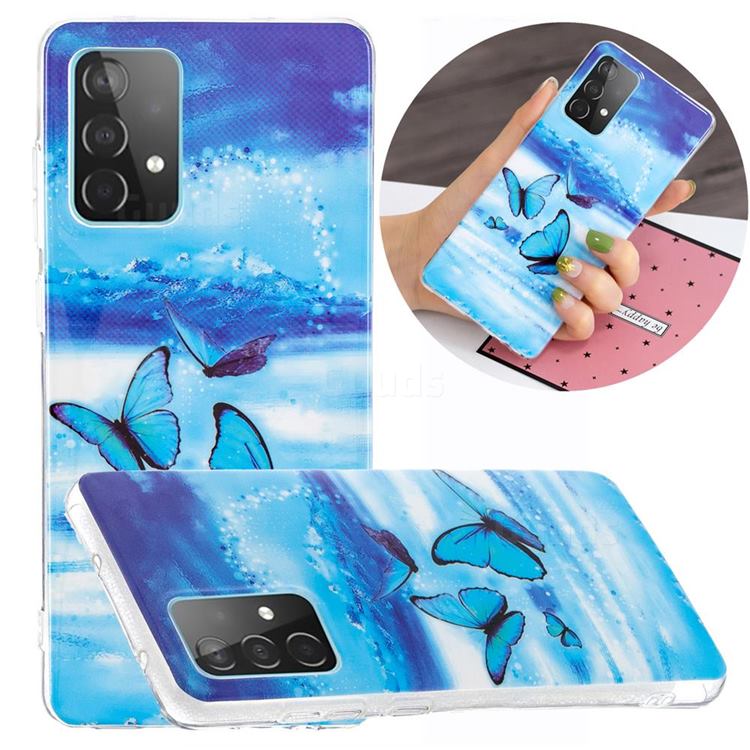 Flying Butterflies Noctilucent Soft TPU Back Cover for Samsung Galaxy A52 5G
