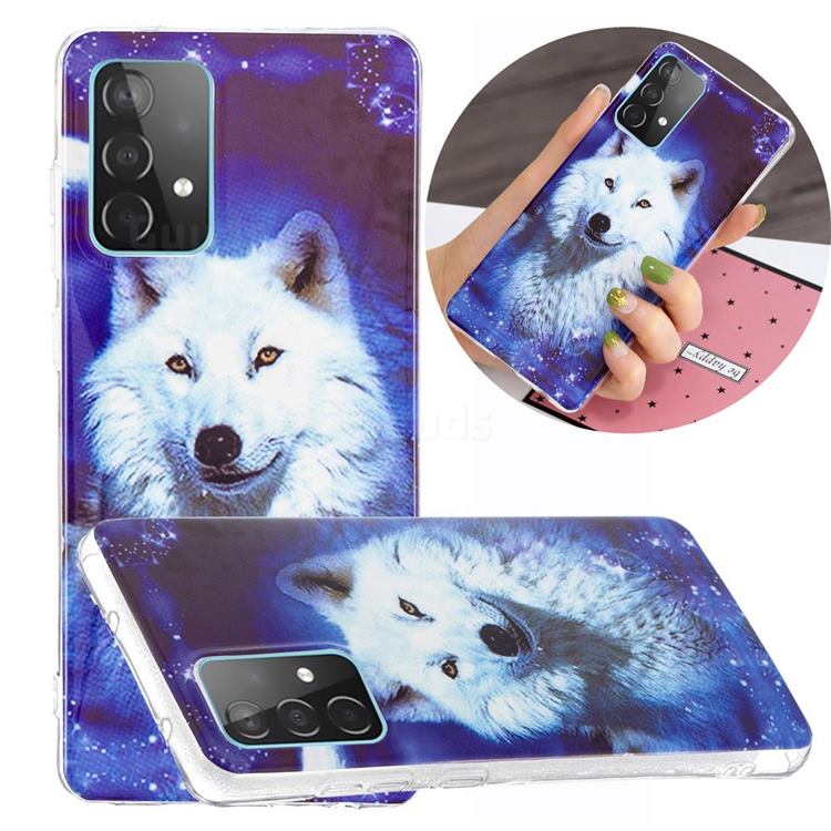 Galaxy Wolf Noctilucent Soft TPU Back Cover for Samsung Galaxy A52 5G