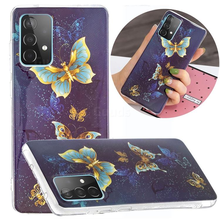 Golden Butterflies Noctilucent Soft TPU Back Cover for Samsung Galaxy A52 5G