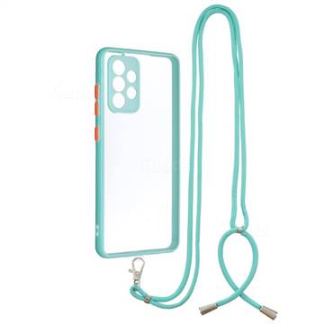 Necklace Cross-body Lanyard Strap Cord Phone Case Cover for Samsung Galaxy A52 (4G, 5G) - Blue
