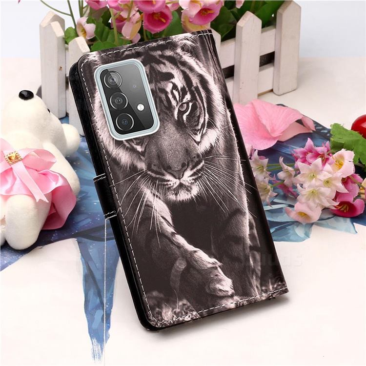 15% OFF by SUNSKY COUPON CODE: EDA0052579 for For Samsung Galaxy A52 4G / 5G Little Tiger Embossed Leather Phone Case(Purple)