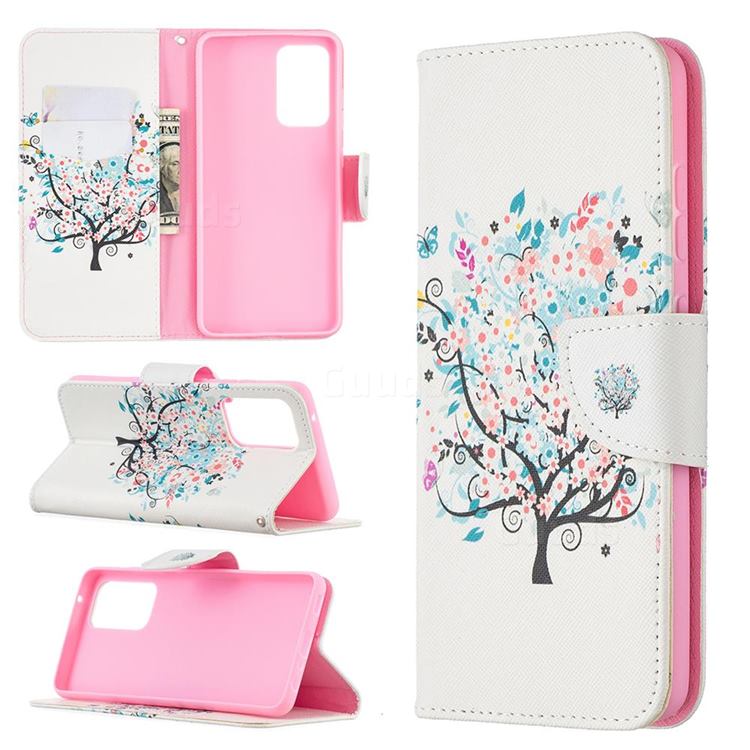 Colorful Tree Leather Wallet Case for Samsung Galaxy A52 (4G, 5G)