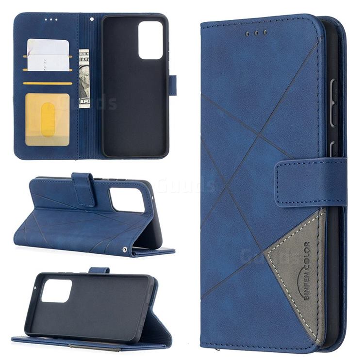 Binfen Color BF05 Prismatic Slim Wallet Flip Cover for Samsung Galaxy A52 (4G, 5G) - Blue